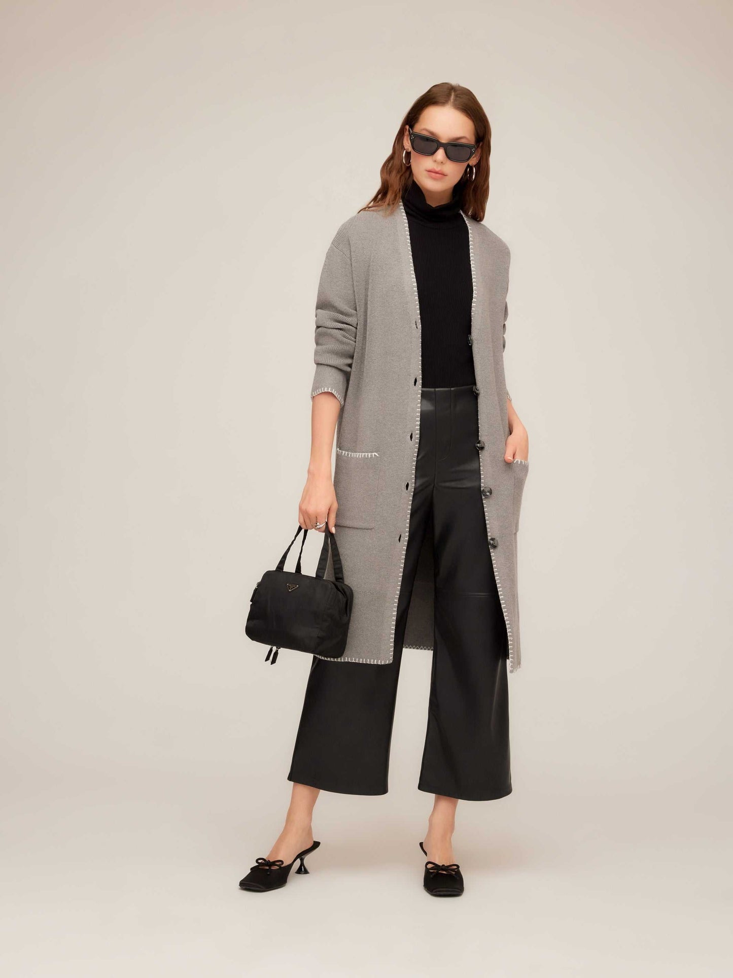 FAUX CROPPED LEATHER PANT