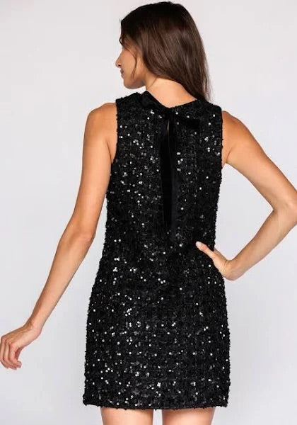 BLACK SEQUIN DRESS