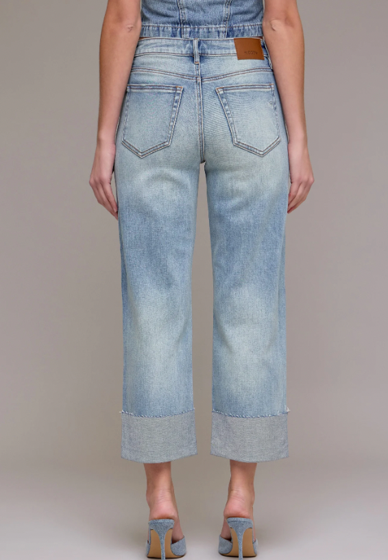 ELLA HIGH RISE WIDE STRAIGHT W/ CUFF