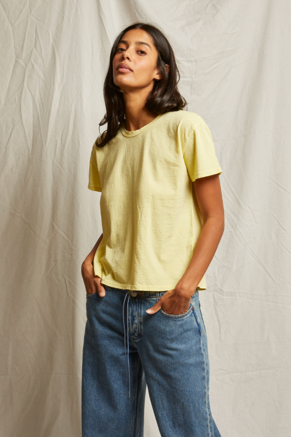 HARLEY COTTON SHORT SLEEVE BOXY CREW TEE