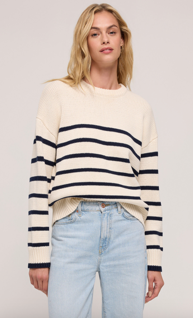 BOYFRIEND STRIPE SWEATER