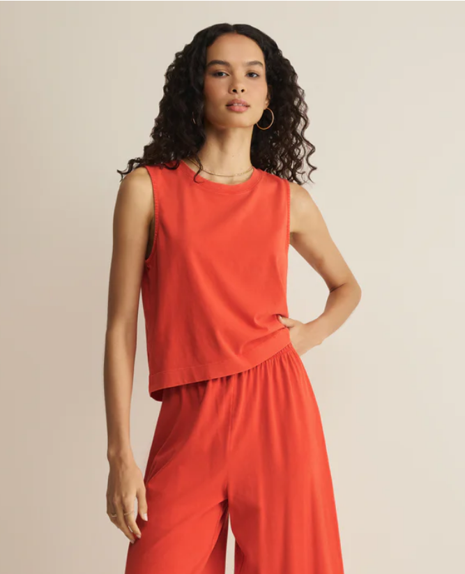 LYCHEE SLOANE JERSEY MUSCLE TANK