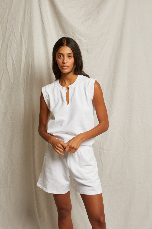 SLOANE FRENCH TERRY SPLIT TOP