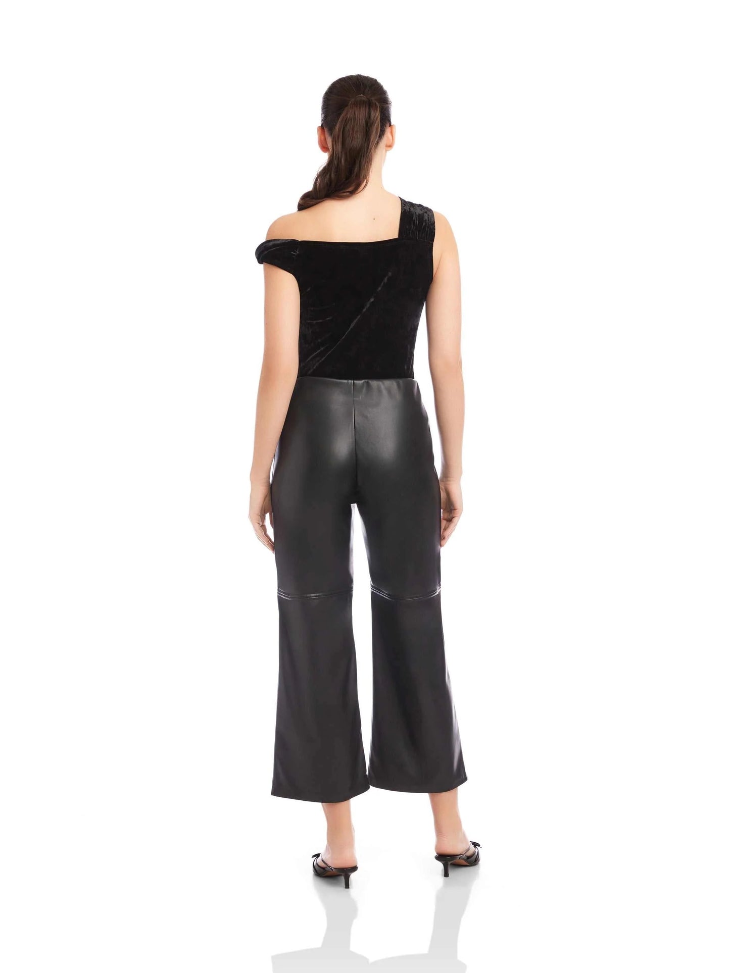 FAUX CROPPED LEATHER PANT