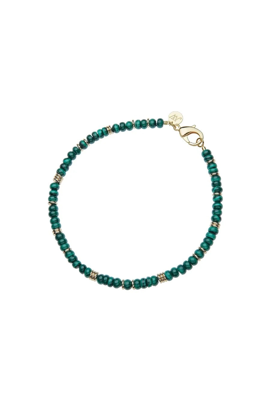 JW GUMDROP BEADED NECKLACE IN MALACHITE