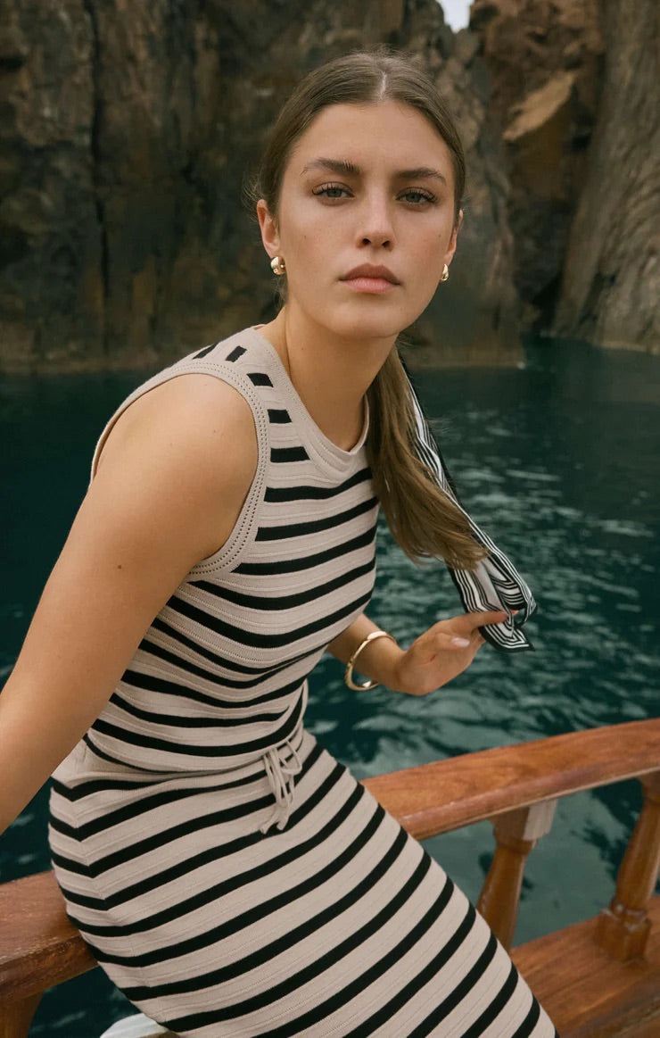 EMORI STRIPED MUSCLE TANK