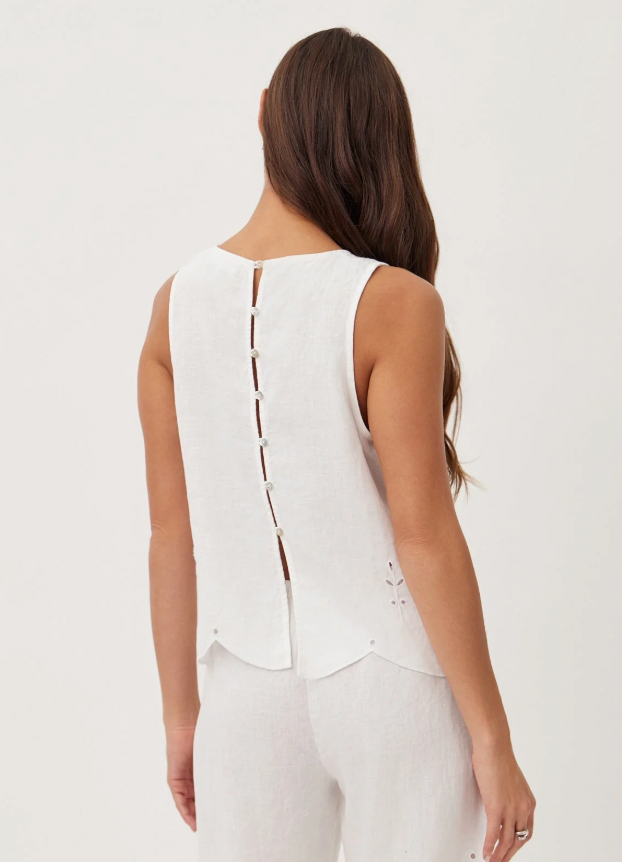 EYELET EMBROIDERED TANK