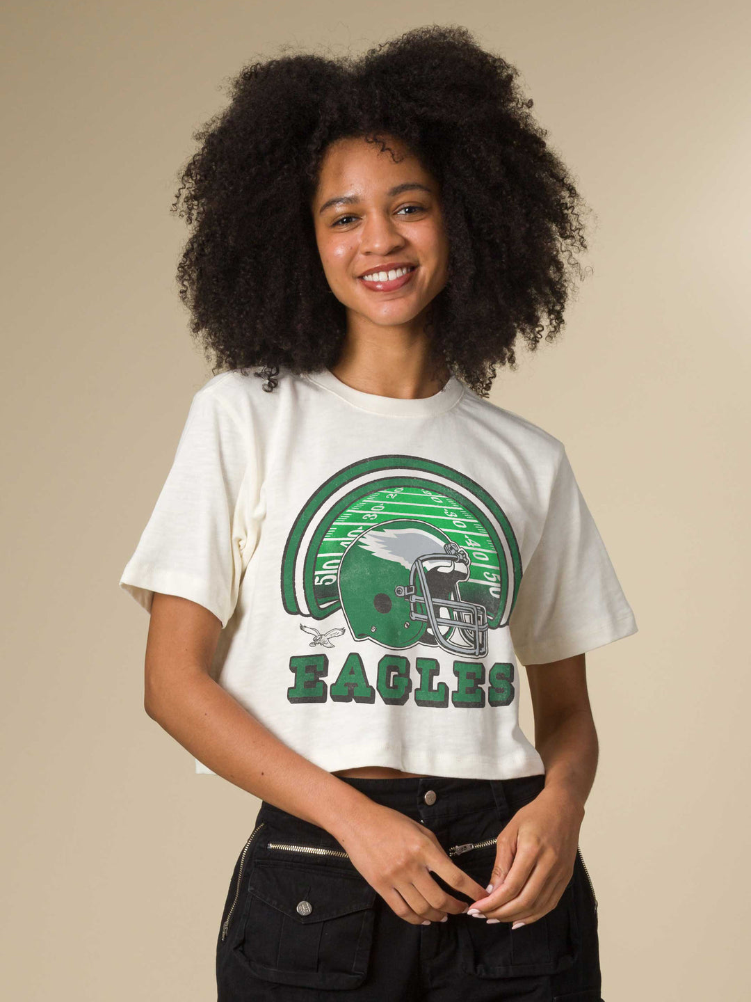 EAGLES GAME TIME MN CROP TEE