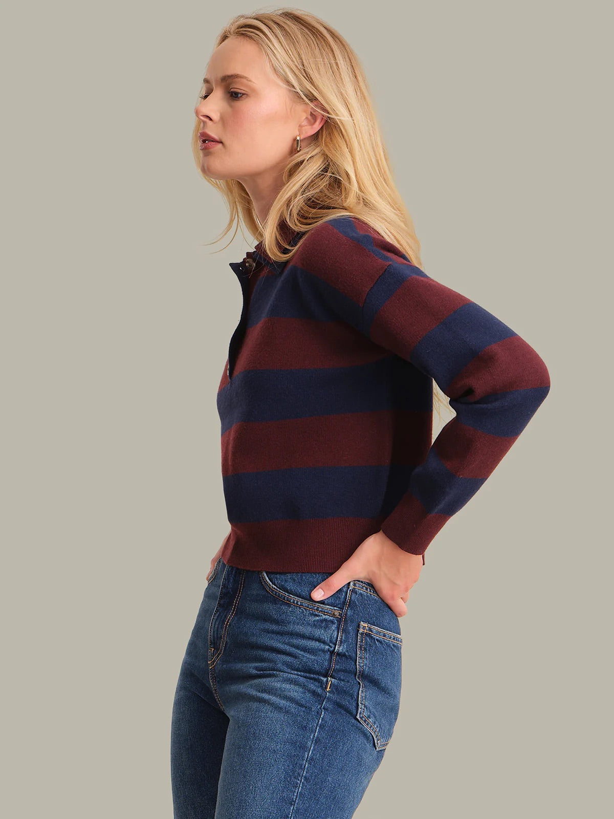 JOHNNY COLLAR RUGBY PULLOVER