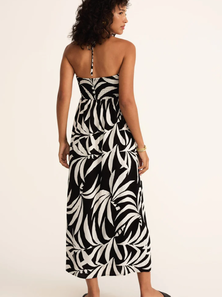 EXHALE SABLE FLORAL MIDI DRESS
