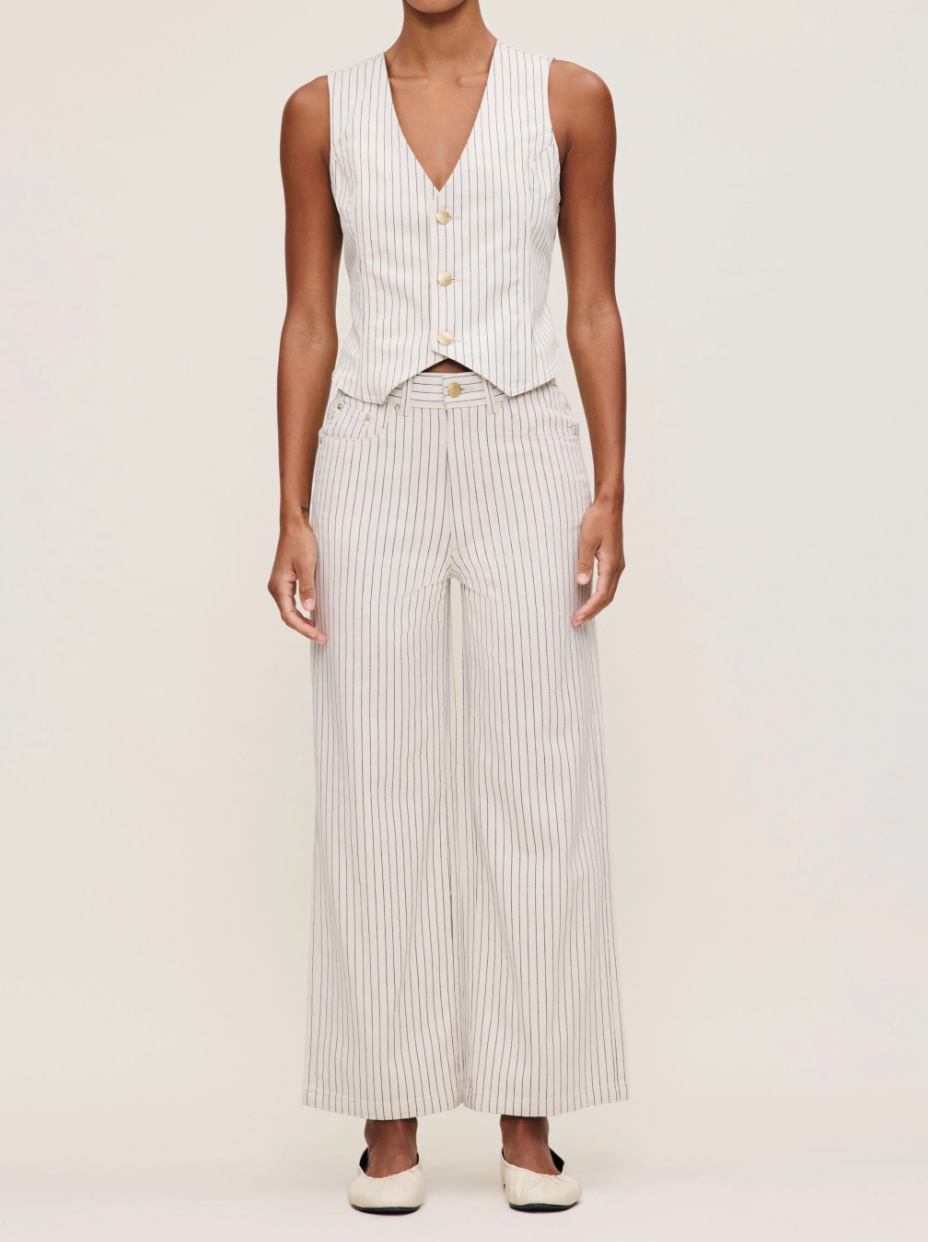 HEPBURN WIDE LEG IN SEASHELL STRIPE