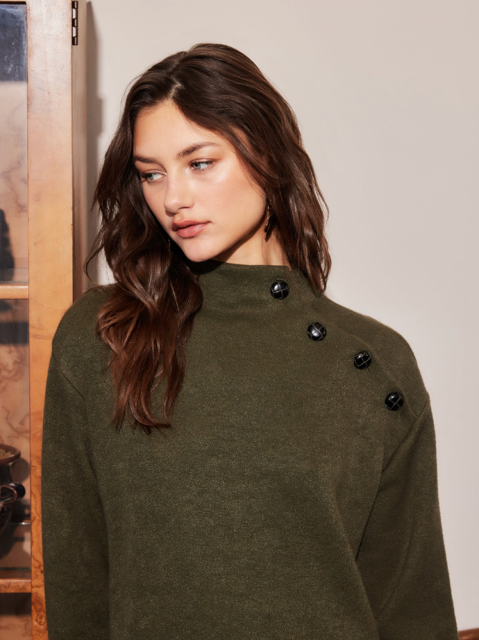 BRENNA MOCK NECK DRESS
