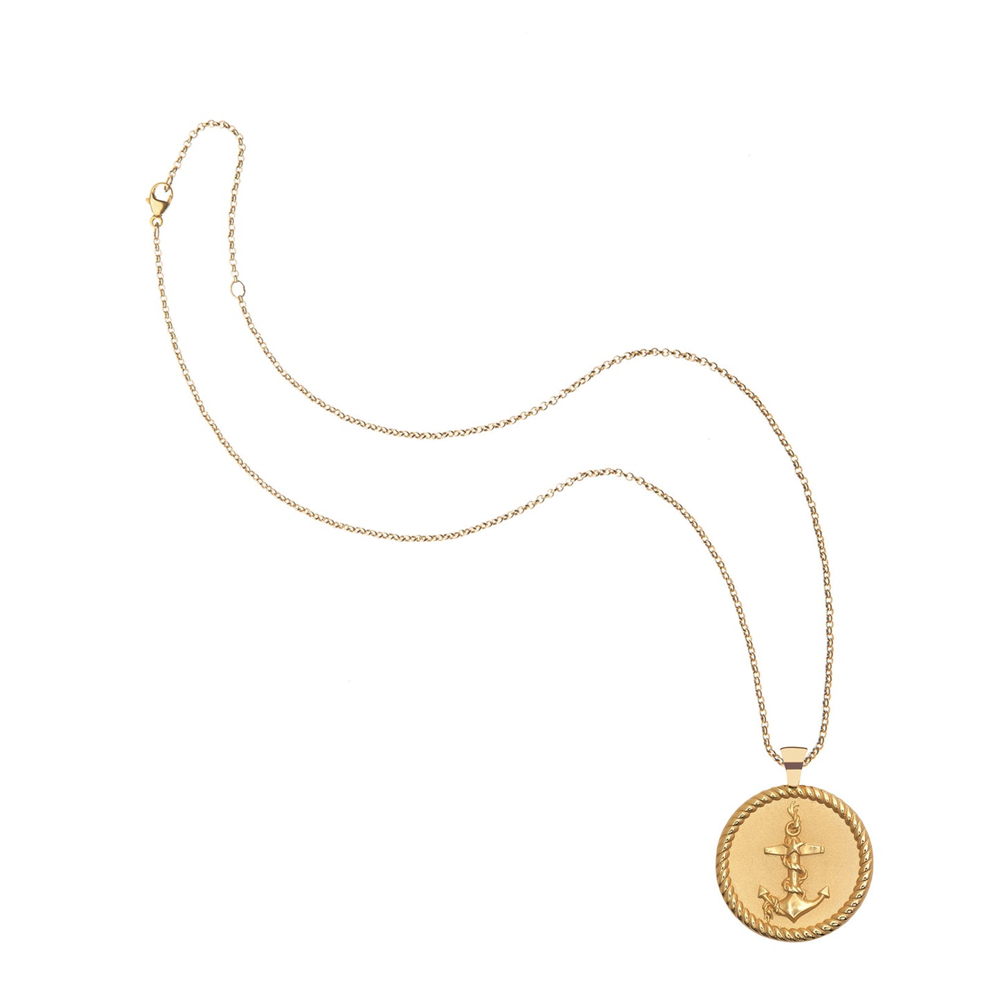 JW ORIGINAL STRONG (ANCHOR) PENDANT GOLD W/ ROLO CHAIN