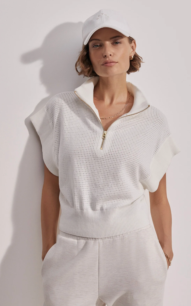 (取寄) バーリー レディース フルトン クロップド ニット Varley women Fulton Cropped Knit  White Fulton Cropped Knit | Varley US