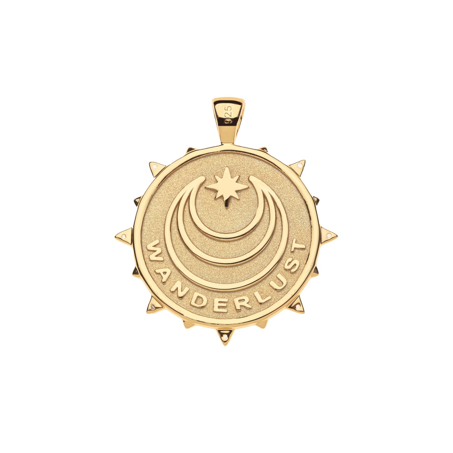 JW WANDERLUST CELESTIAL SMALL PENDANT COIN 16-18" CLASSIC ROLO