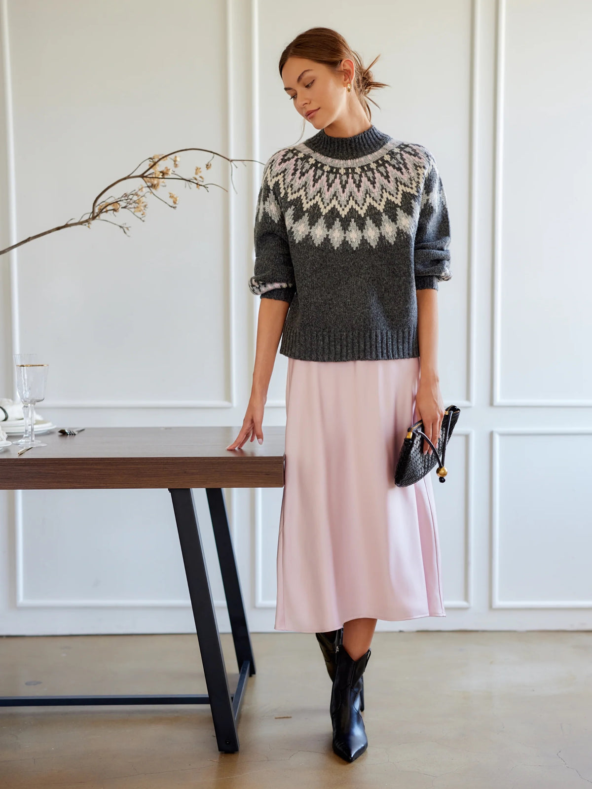 EVA BIAS ANKLE SKIRT