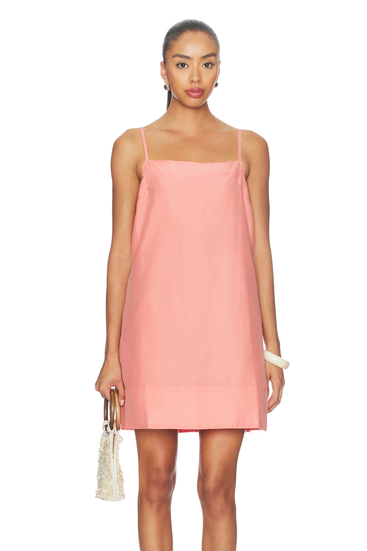 MISA SILK BLEND MINI DRESS