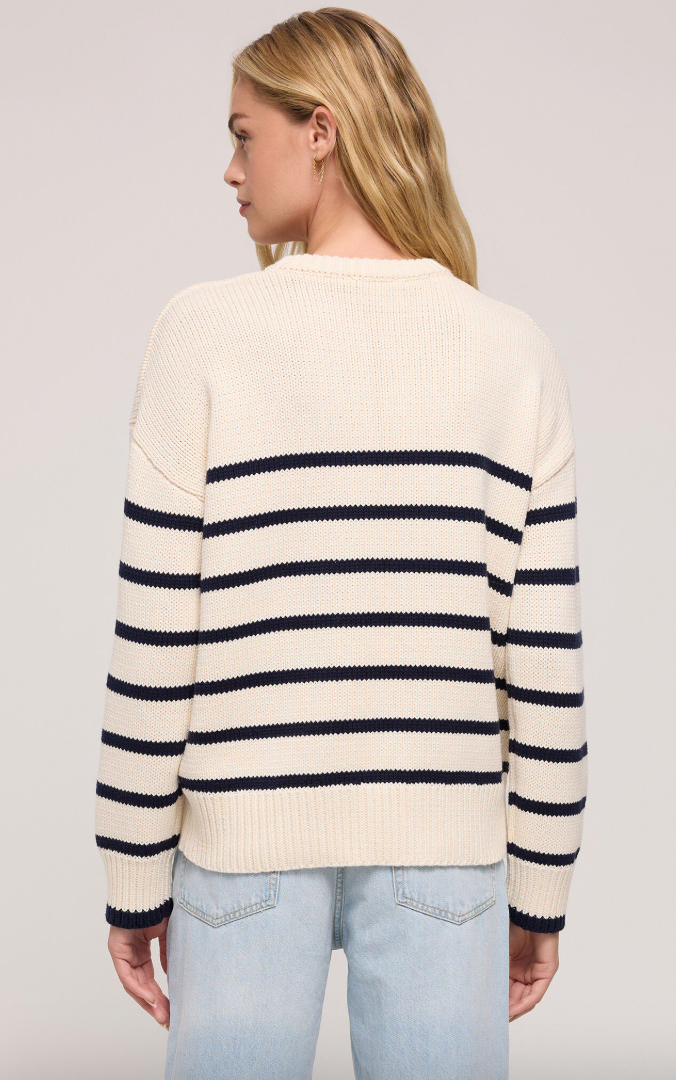 BOYFRIEND STRIPE SWEATER