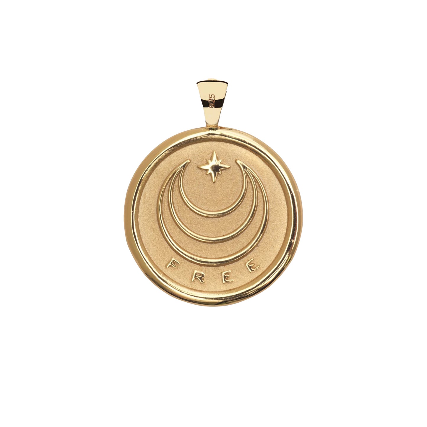 JW ORIGINAL PENDANT COIN W/ROLO CHAIN - FREE - GOLD