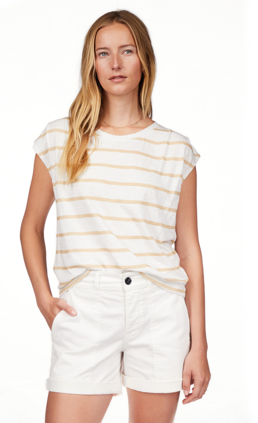 PLEATED MUSCLE TEE