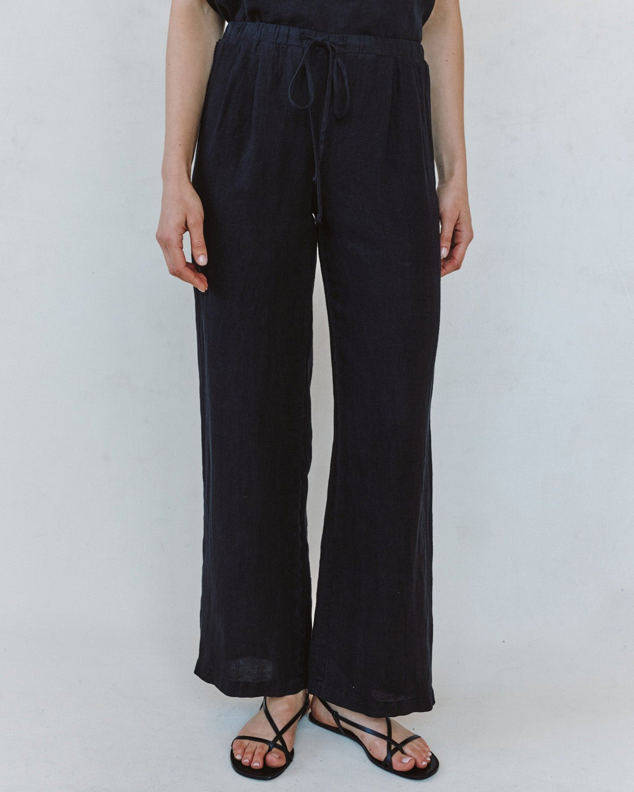 BEACH PANT WITH LATTICE STRIPE