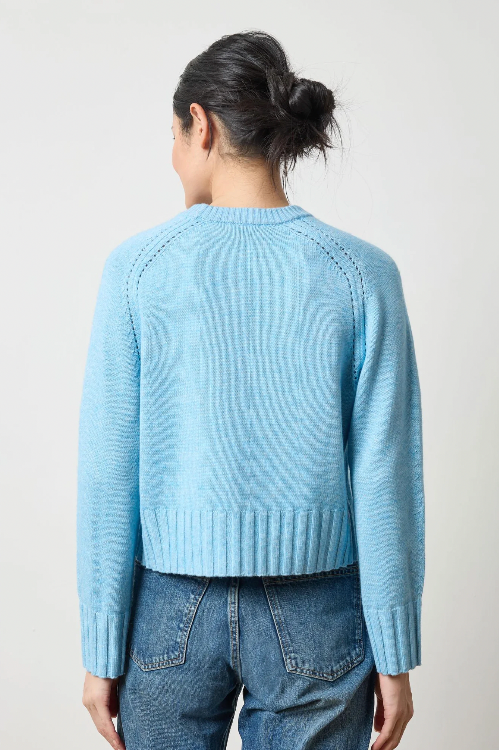 SADDLE SLEEVE CREWNECK SWEATER