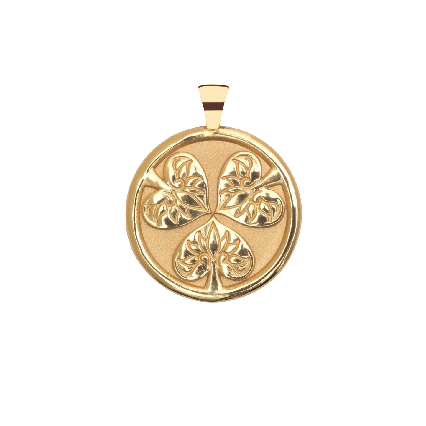 JW ORIGINAL PENDANT COIN W/ROLO CHAIN - JOY - GOLD