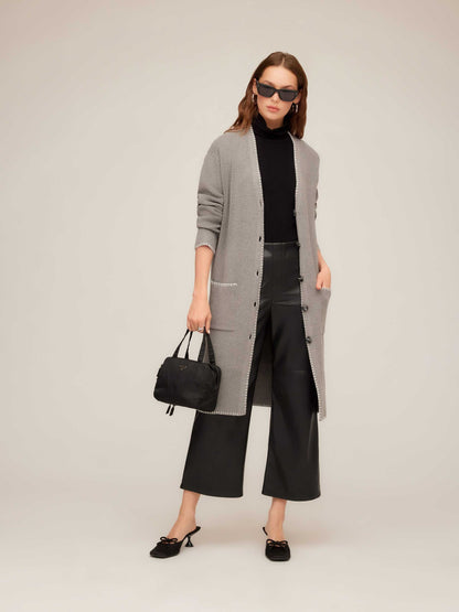 FAUX CROPPED LEATHER PANT
