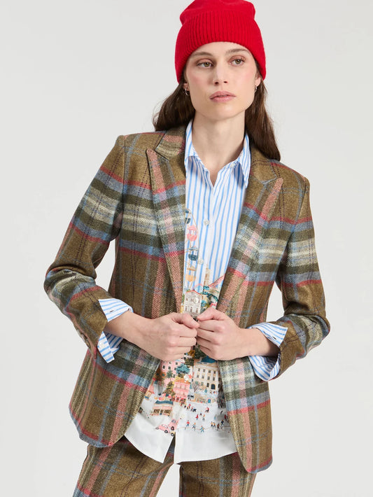 PLAID BLAZER