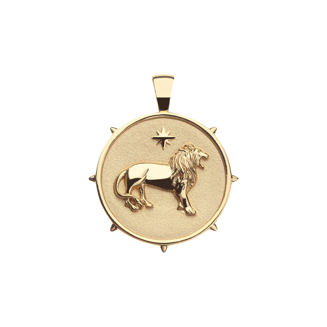 JW ORIGINAL PENDANT COIN W/ROLO CHAIN - COURAGE - GOLD