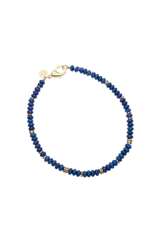 JW GUMDROP BEADED NECKLACE IN LAPIS