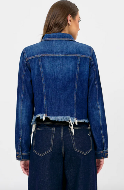 CROPPED FITTED JEAN JACKET