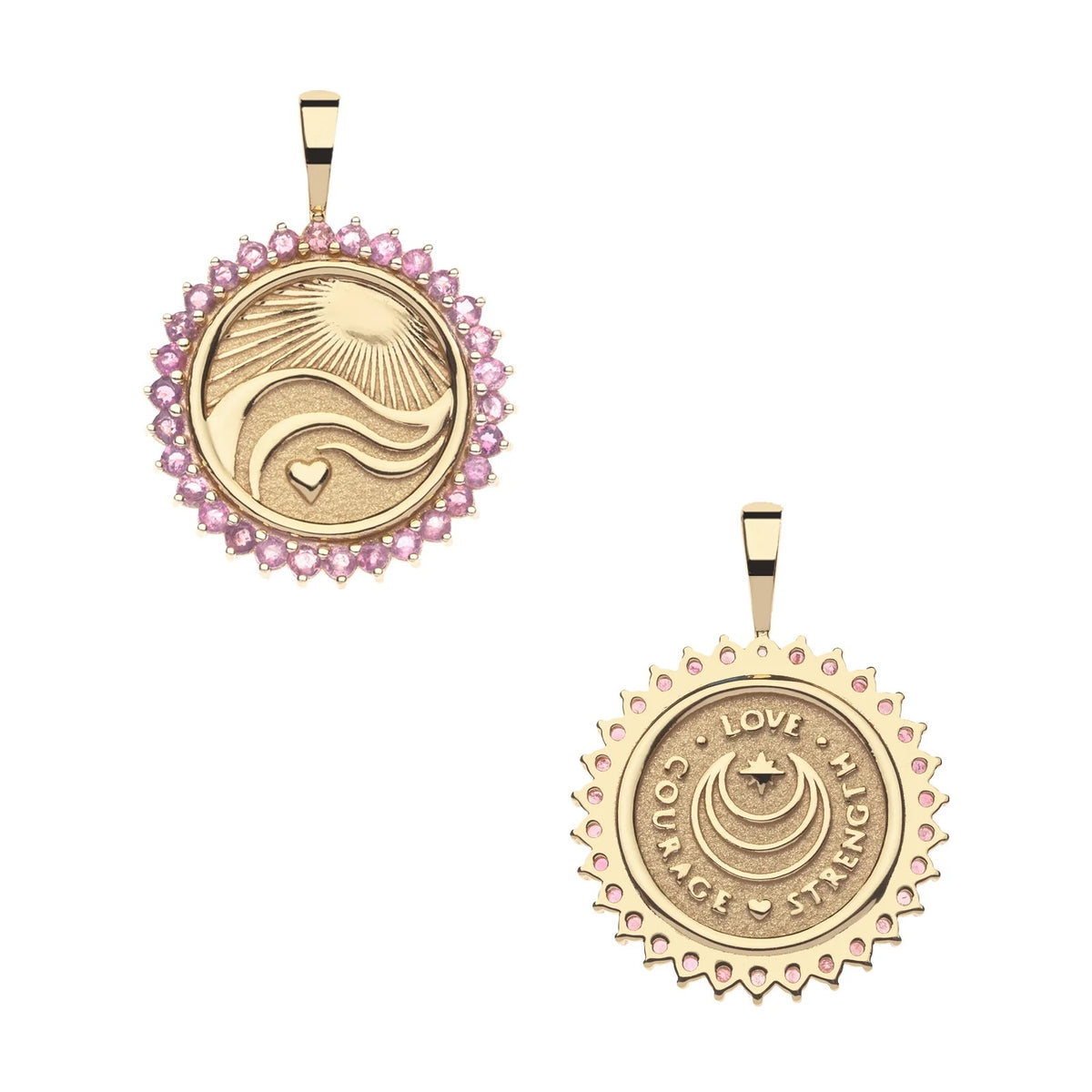 LOVE COURAGE STRENGTH PETITE EMBELLISHED COIN