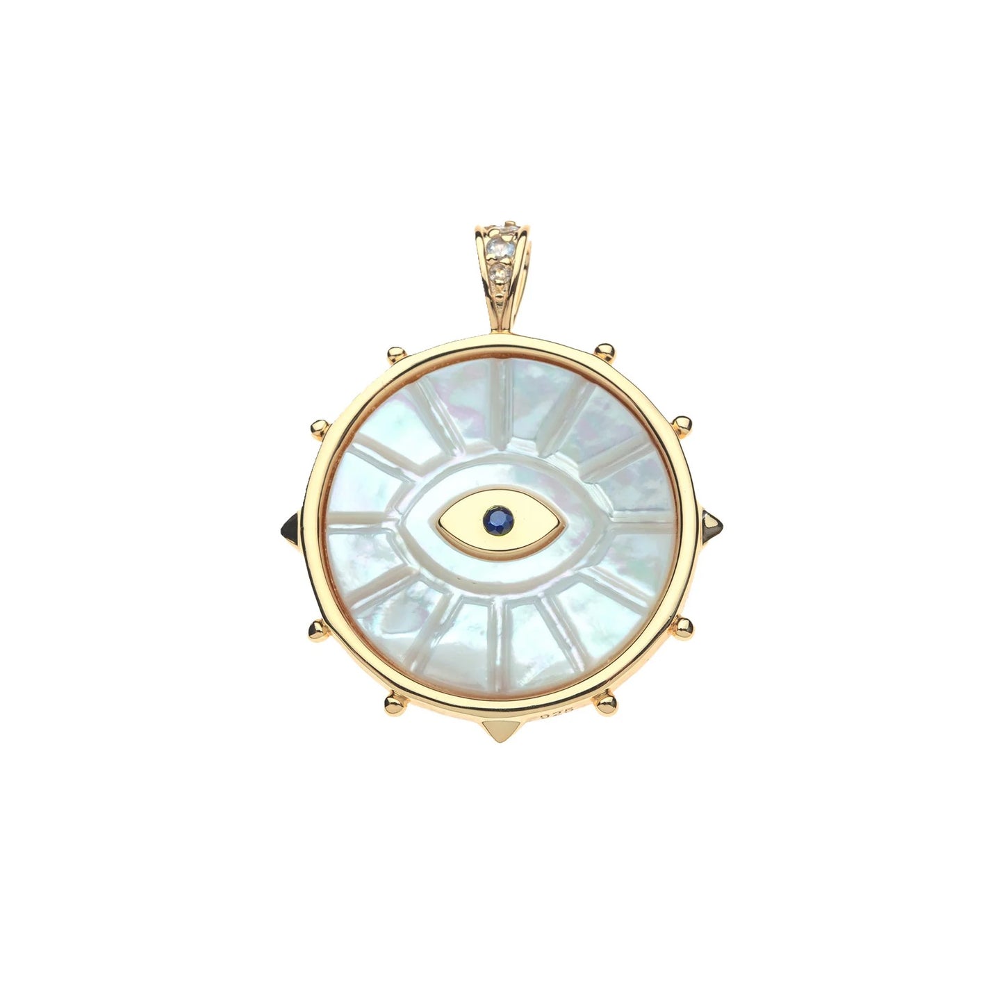 JW PROTECT WITH AND OPEN EYE COIN PENDANT 16-18" ROLO