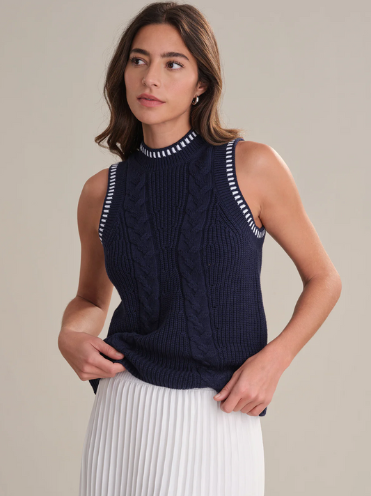 CABLE CREW NECK DEMI TANK
