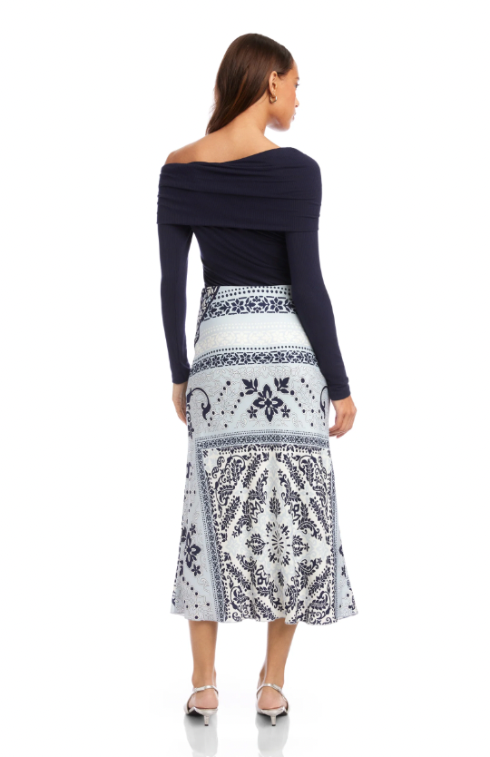 BIAS CUT MIDI SKIRT