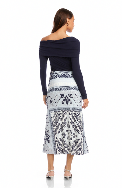 BIAS CUT MIDI SKIRT