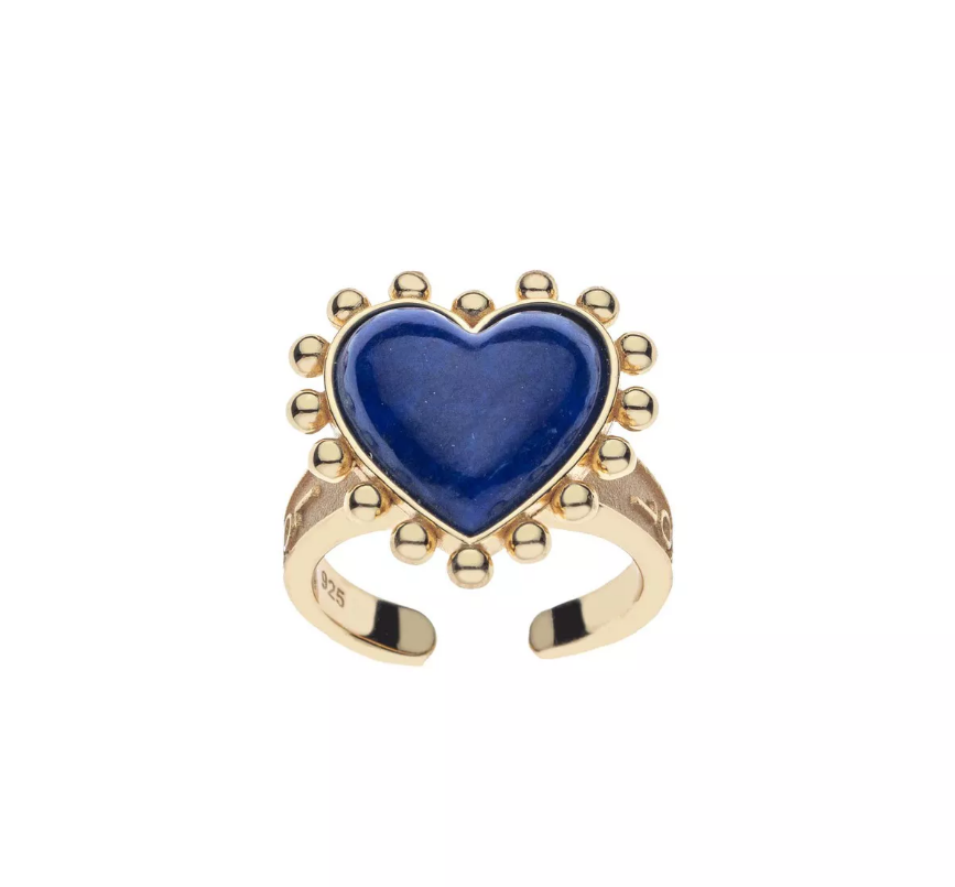 JW BURSTING WITH LOVE HEART RING - LAPIS