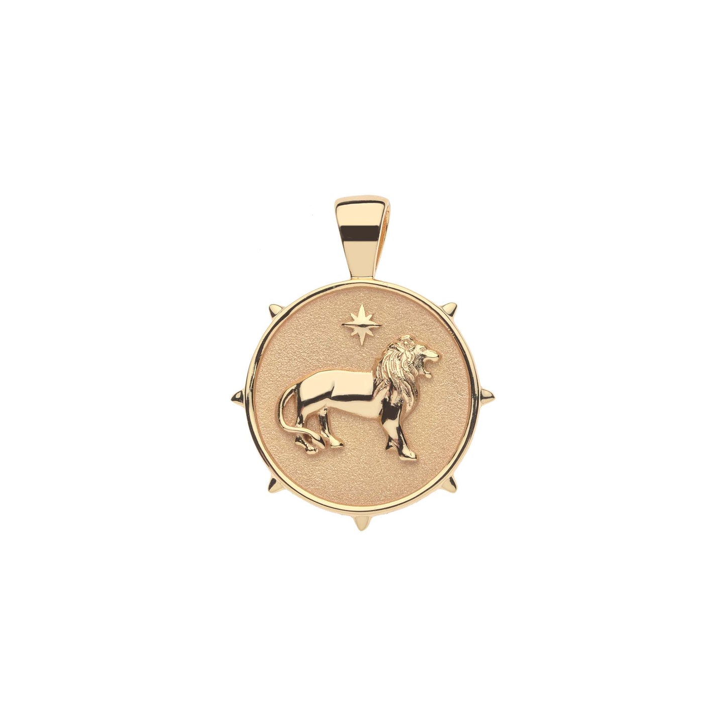 JW SMALL PENDANT COIN W/ ROLO CHAIN - COURAGE - GOLD