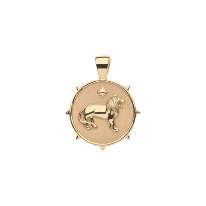 JW SMALL PENDANT COIN W/ ROLO CHAIN - COURAGE - GOLD