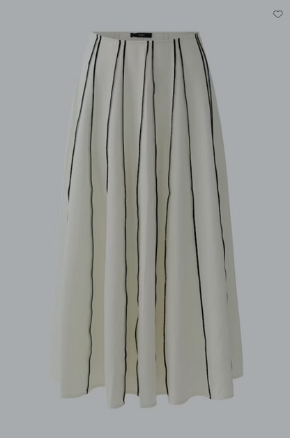 OUI BLACK & WHITE STRIPED SKIRT