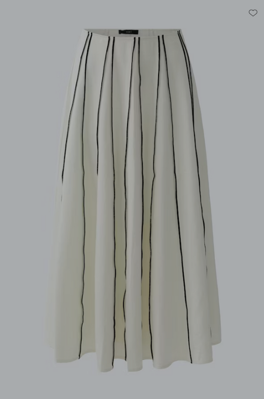 OUI BLACK & WHITE STRIPED SKIRT