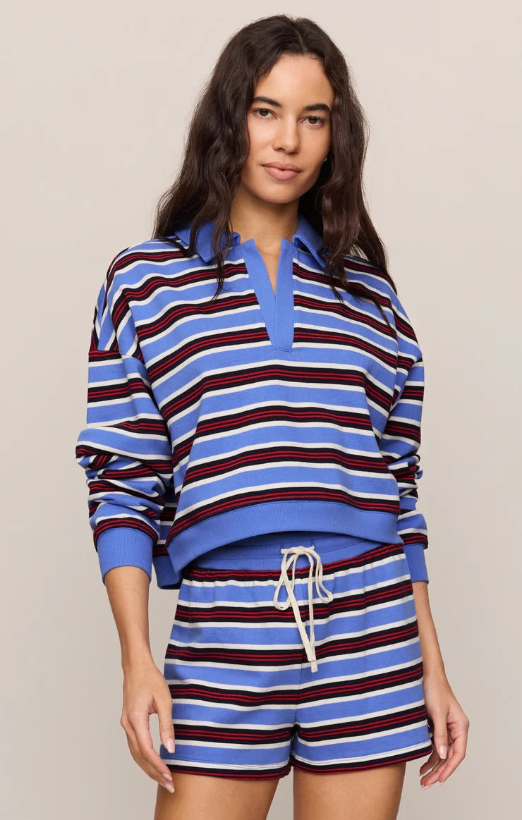 LOW KEY STRIPE HENLEY