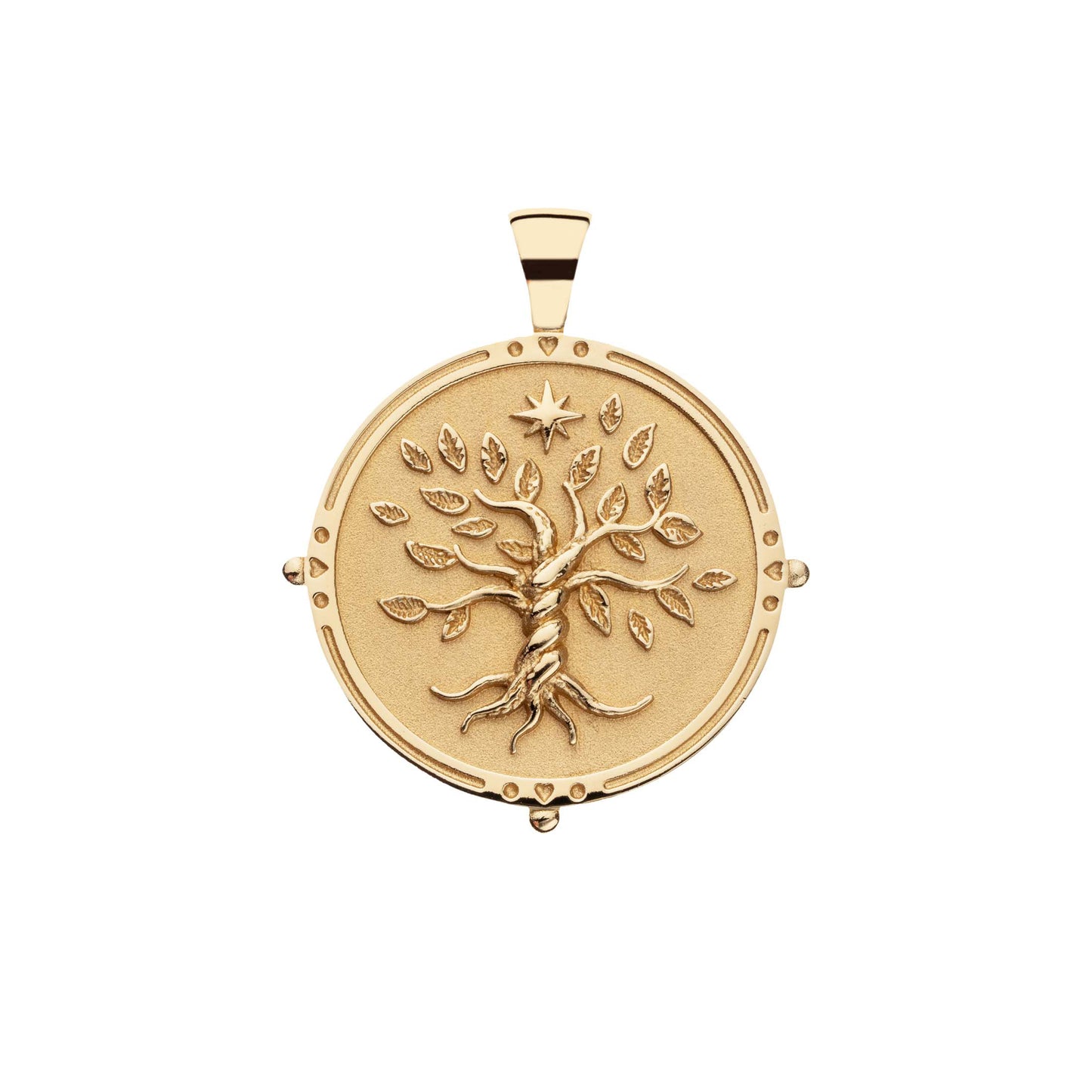 JW ORIGINAL PENDANT COIN W/ROLO CHAIN - FAITH - GOLD