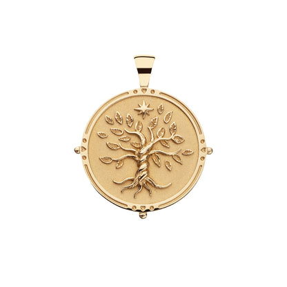 JW ORIGINAL PENDANT COIN W/ROLO CHAIN - FAITH - GOLD