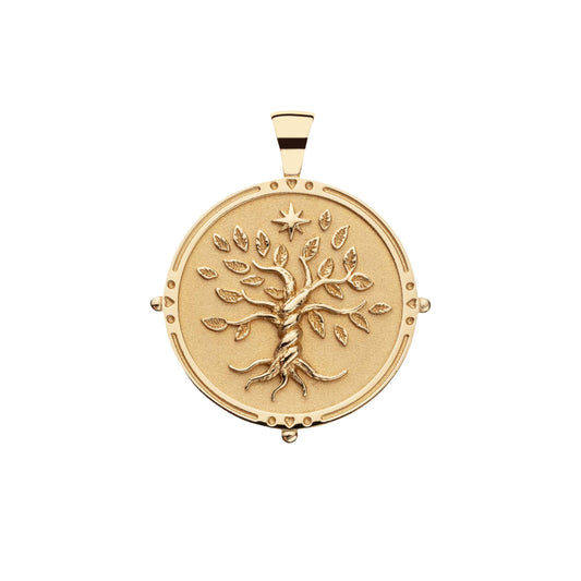 JW ORIGINAL PENDANT COIN W/ROLO CHAIN - FAITH - GOLD