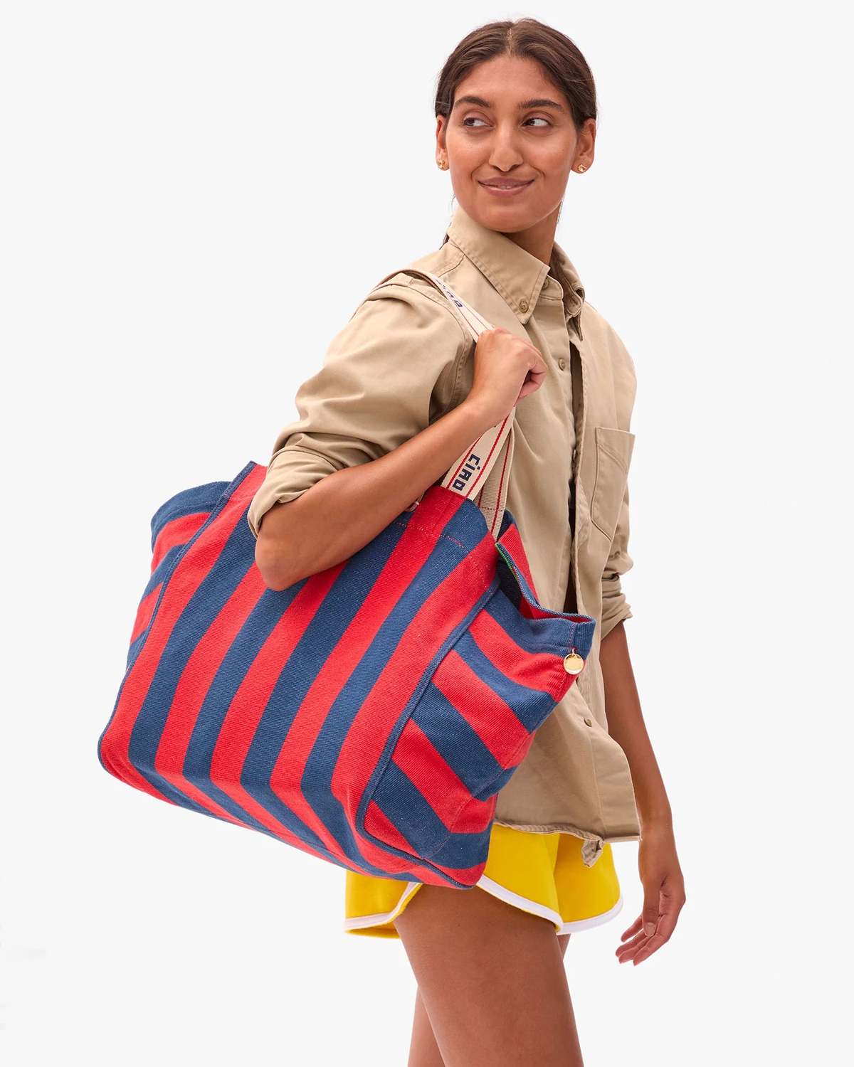 BEACH TOTE - CANVAS STRIPE