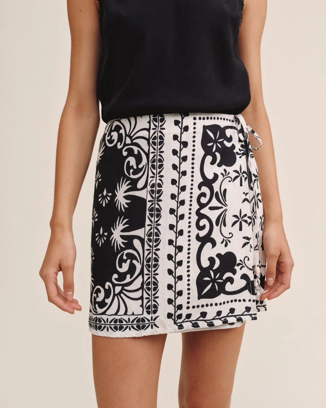 WRAP SKIRT WITH SASH
