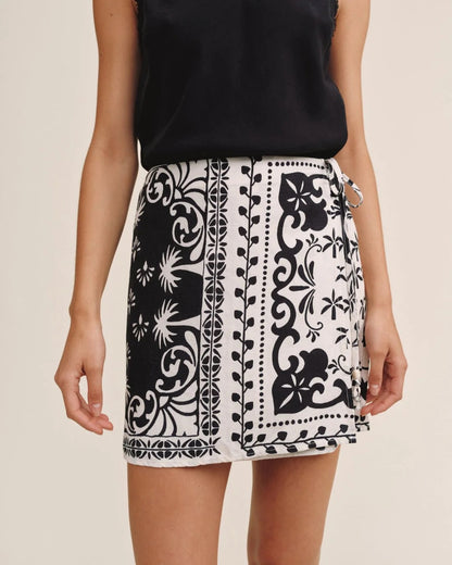 WRAP SKIRT WITH SASH