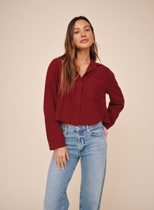 CROPPED BUTTON DOWN